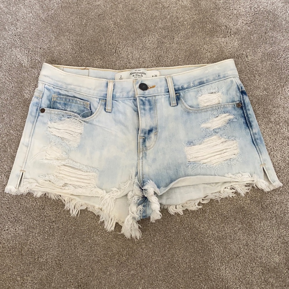 25 Abercrombie distressed denim shorts